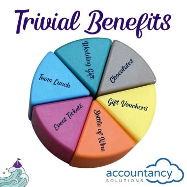 image that looks like the wedges of the game trivial pursuit but labelled with trivial benefit examples.